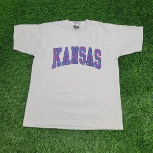 Vintage 90s Kansas Paisley Shirt Womens Large 21x25 Gray USA